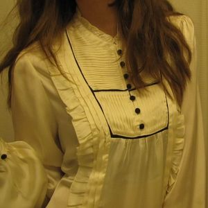 Silky H&M Blouse Peasant Blouse Style